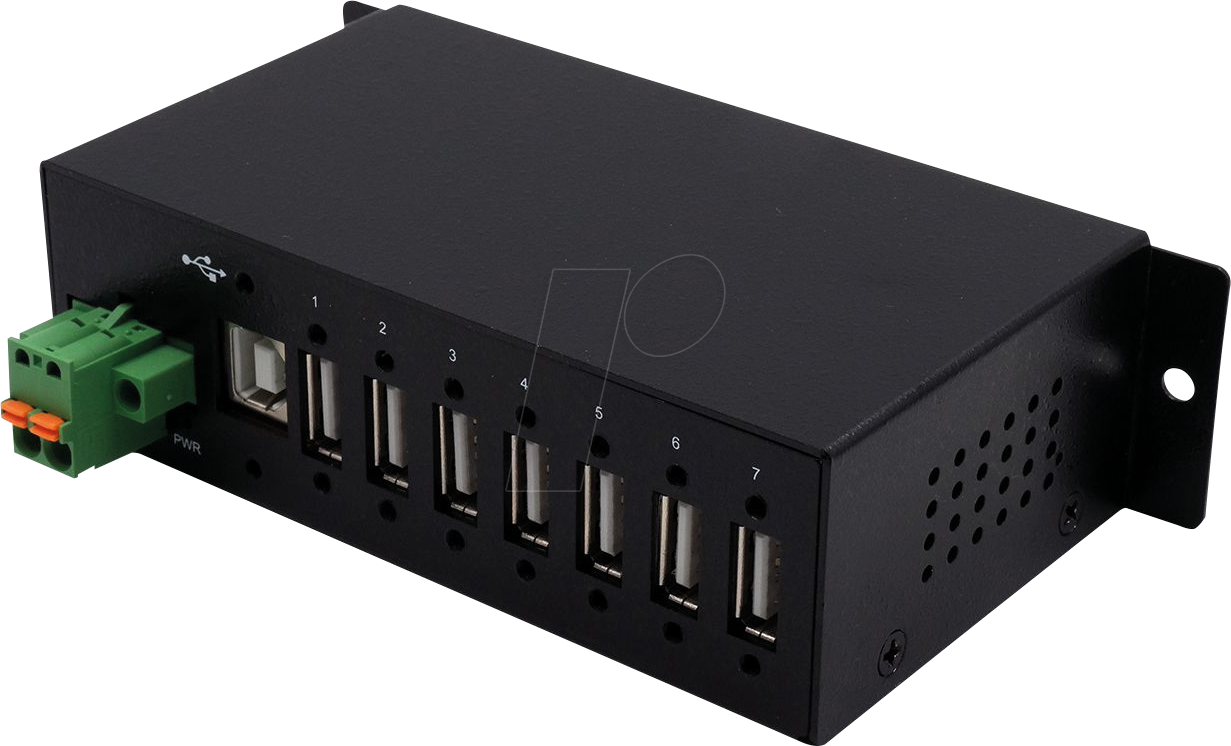 EXSYS EX1179HMVS - USB 2.0 7-Port Industrie-Hub, 7x A, 15 kV ESD