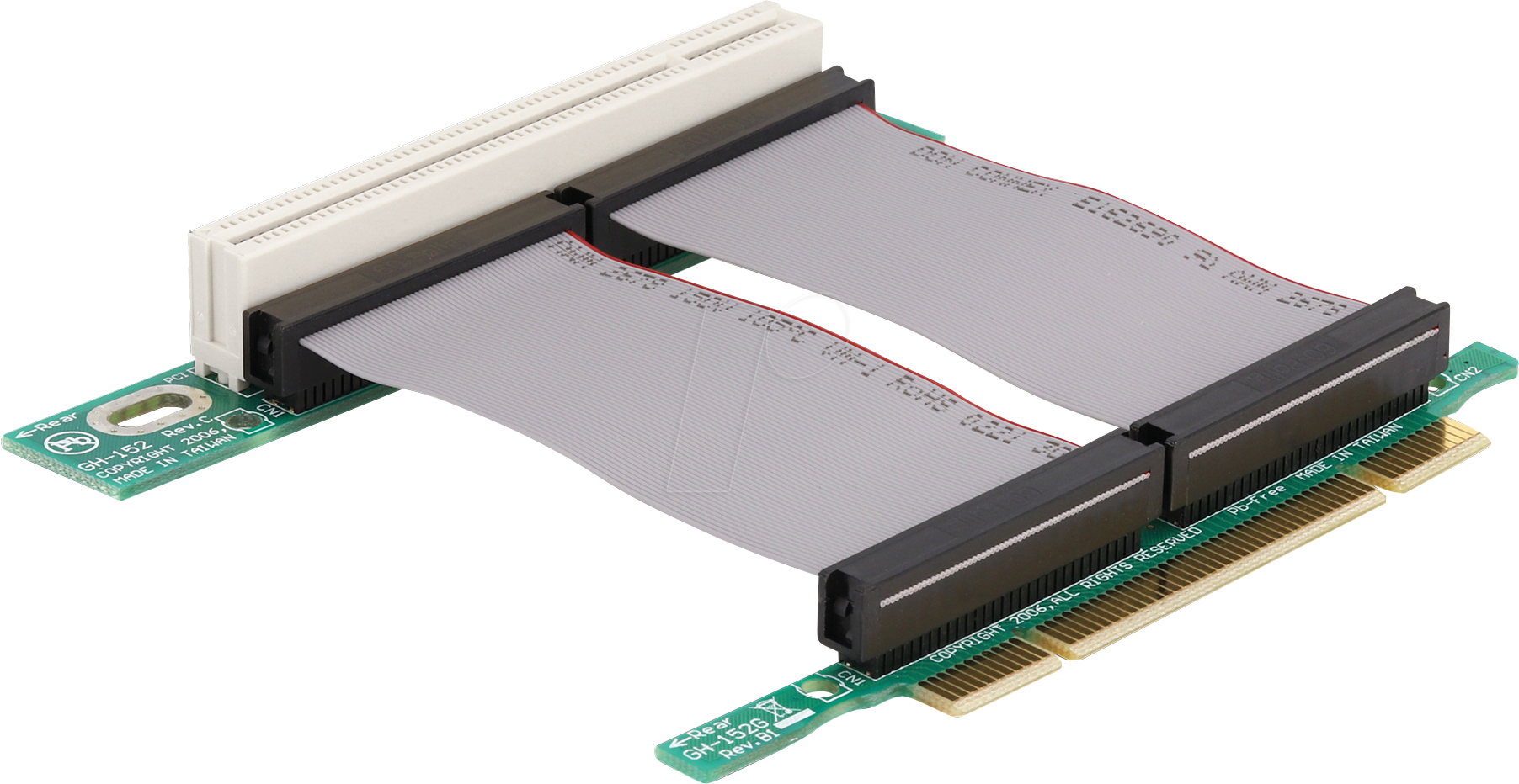 DELOCK 41793 - Riser Karte, PCI 32-Bit > PCI 32-Bit, 7 cm Kabel, linksgerichtet