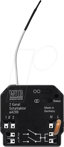 WIR 1003-000006 - Funk-Rolladenaktor, Unterputz, 2-Kanal