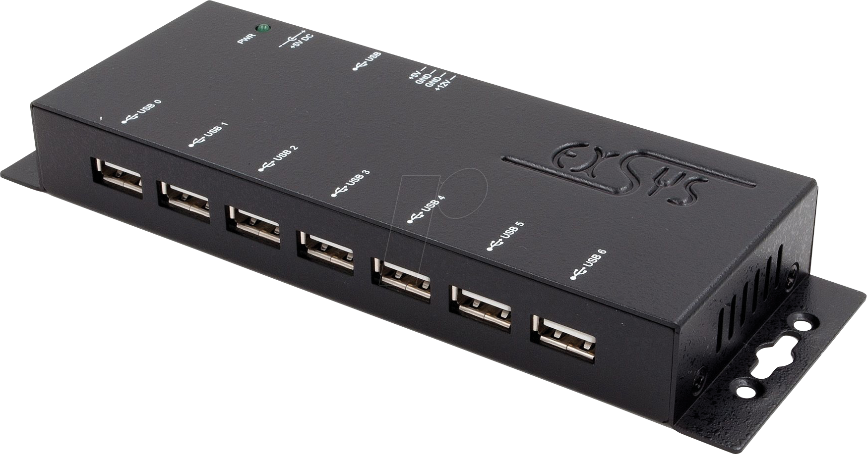 EXSYS EX-1177-2S - USB 480 Mb/s 7-Port Metall Hub, 15 kV ESD