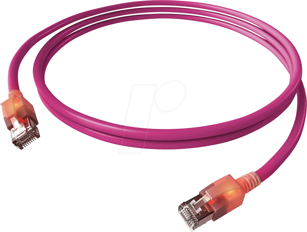 CS1OVADAD0015 - Cat.6a LED Patchkabel, DualBoot, S/FTP, violett, 1,5 m