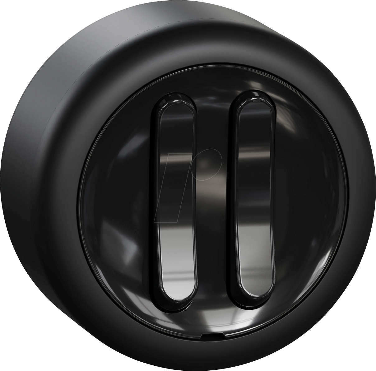 ELSO WDE015926 - Doppelwechselschalter, Aufputz komplett, schwarz, rund, Renova