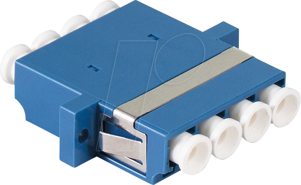 LOGILINK FA04LC8 - LWL Kupplung LC Quad, mit Flansch, 12 Stück