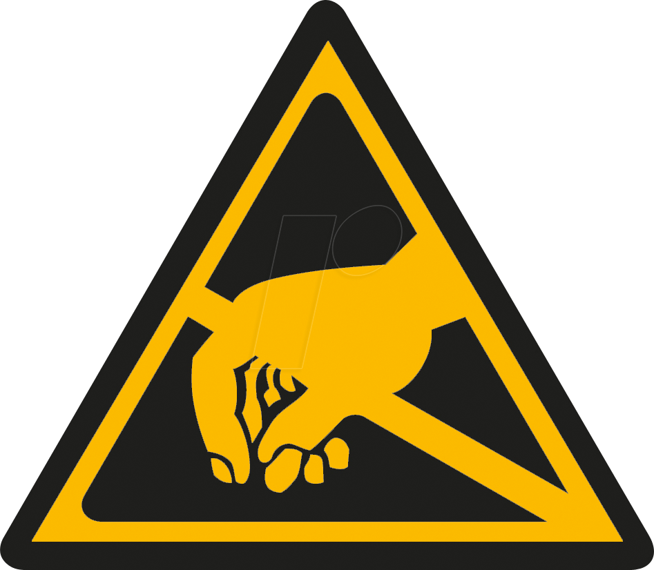 W 74318-0 - Warnschilder: Elektrostatisch gefährdete Bauelemente, 6 mm