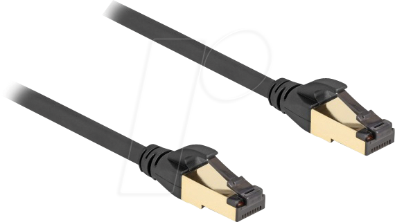 DELOCK 80248 - Patchkabel S/FTP, Cat.7 Rohkabel, 1 m, schwarz, Industrie / Outd