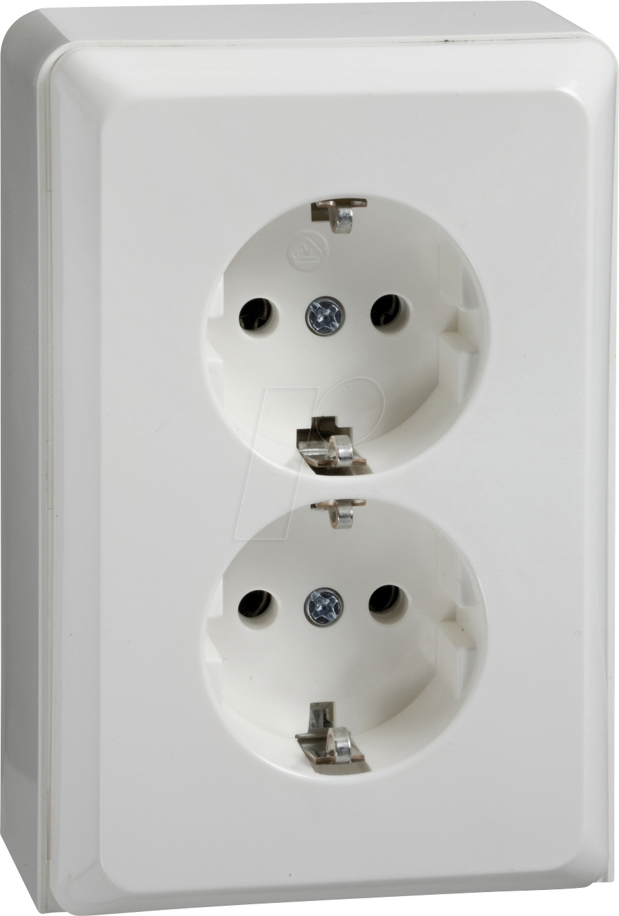 ELSO 515514 - Steckdose im Geräteträger, 2-fach, 16A, RENOVIERUNG, reinweiß