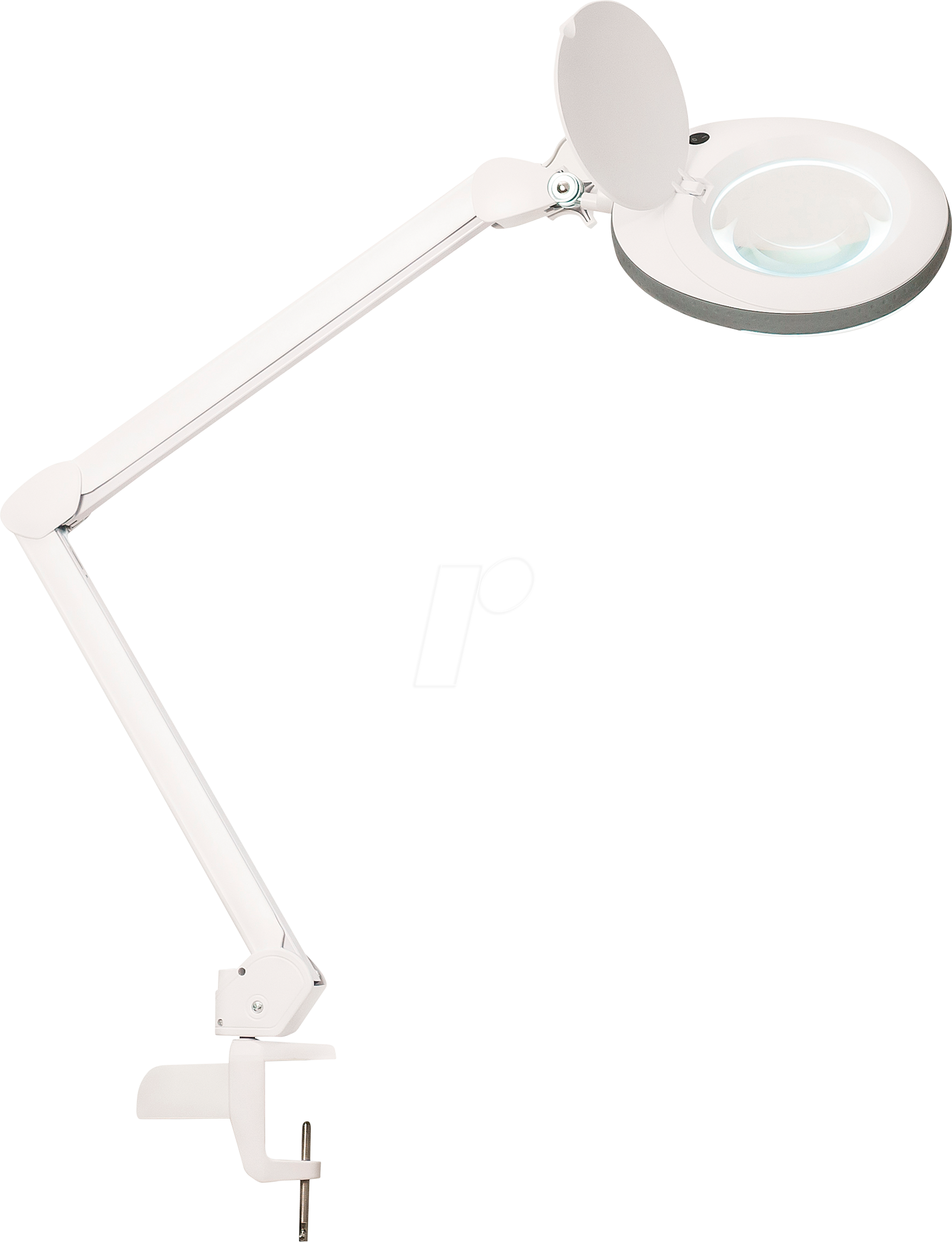 LUMENO 7213GRIII - Lupenleuchte, LED, Ø 125 mm Echtglaslinse, 3 Dioptrien, grau