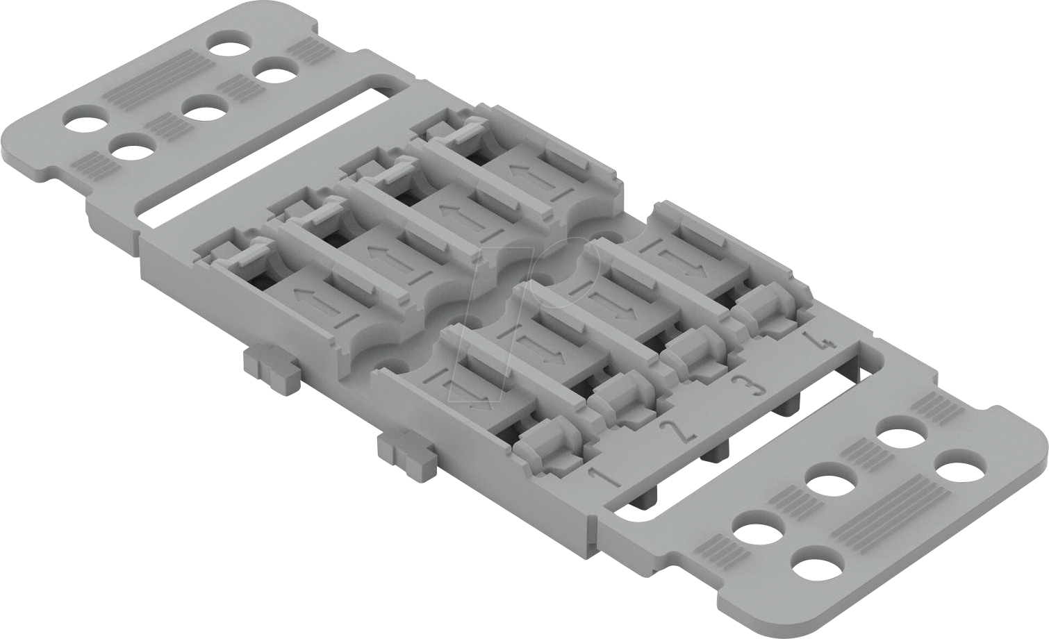WAGO 221-2504 - Befestigungsadapter mit Zugentlastung, 4-fach