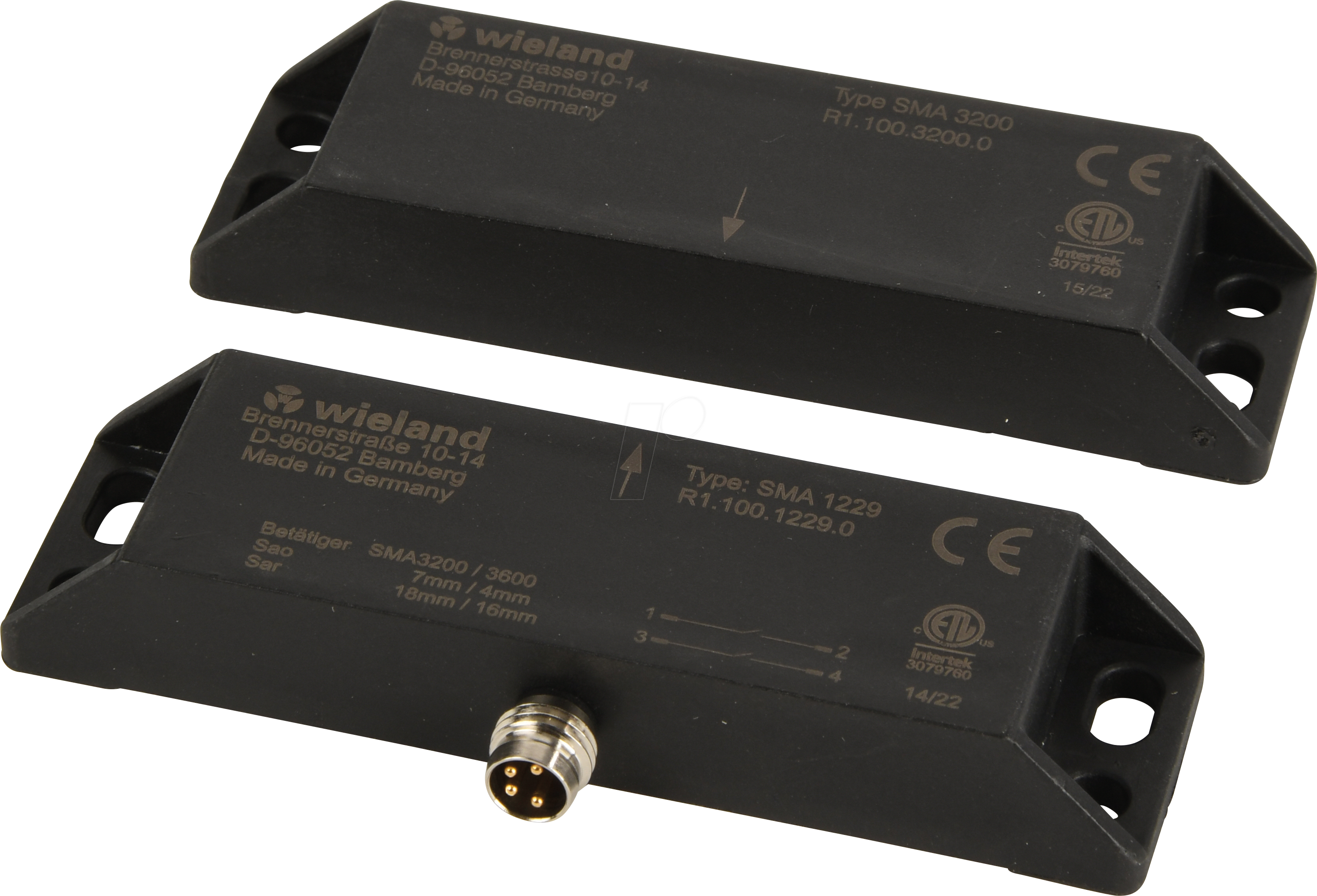 SMA 0229 - Magnetschalterset, Schließer/Schließer, rechteckig