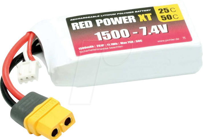 Thumbnail - RD XT 1500 S2 - Akku-Pack, Li-Polymer, 7,4 V, 1500 mAh
