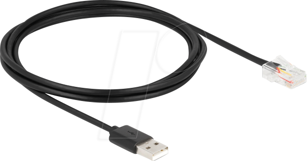 DELOCK 67016 - USV Kommunikationskabel, USB 2.0 Typ-A > USB RJ50, 2 m