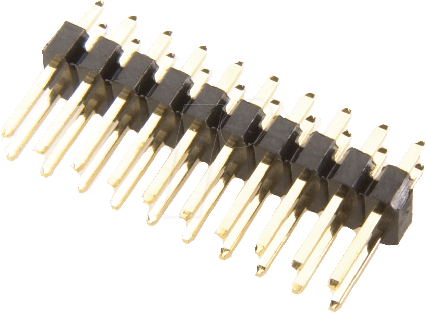 SL 2X10G 1,27 - 2x10pol.-Stiftleiste, gerade, RM 1,27