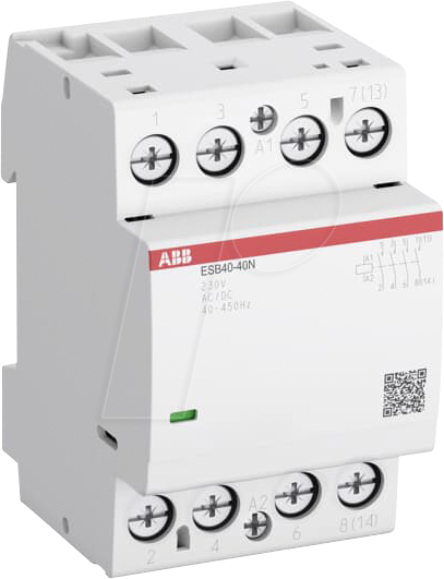 Thumbnail - ABB ESB40-40N-06 - Installationsschütz 4S/0Ö, 230 V AC/DC