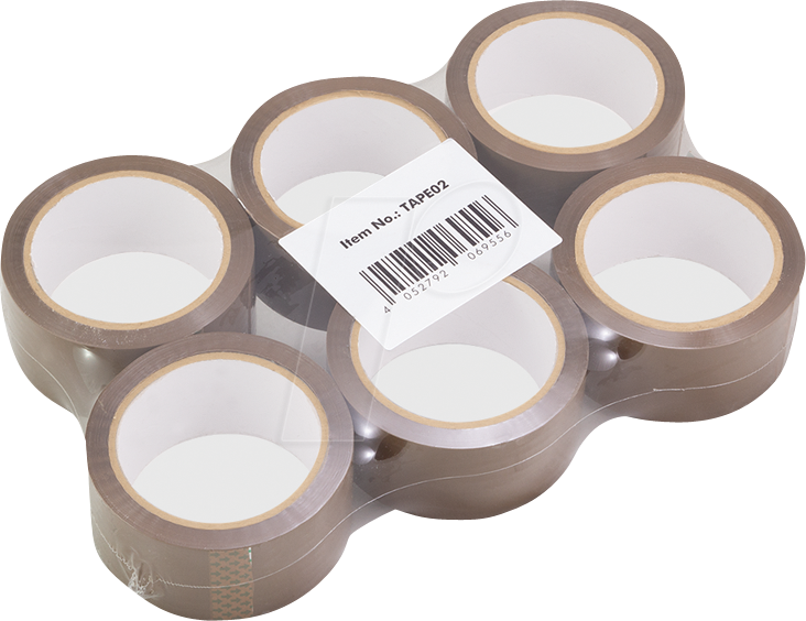 LOGILINK TAPE2-6 - Klebeband, 66 m x 48 mm, braun, 6 Rollen