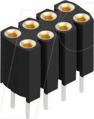 FIS BL 6 8 - Buchsenleiste, 2-reihig, 2 x 4 - 2,54 mm