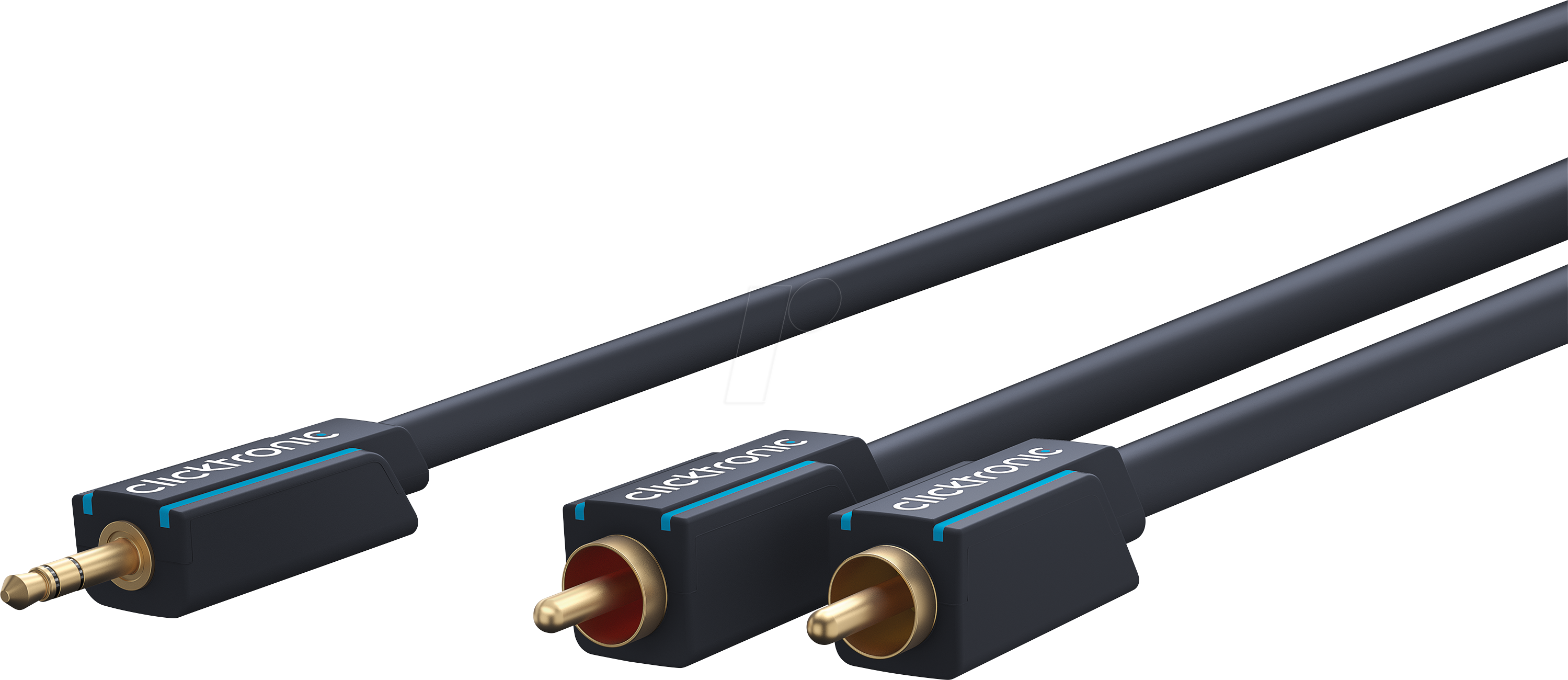 Thumbnail - CLICK 70468 - Adapterkabel, 3,5 mm Klinken Stecker auf 2x Cinch, 3m
