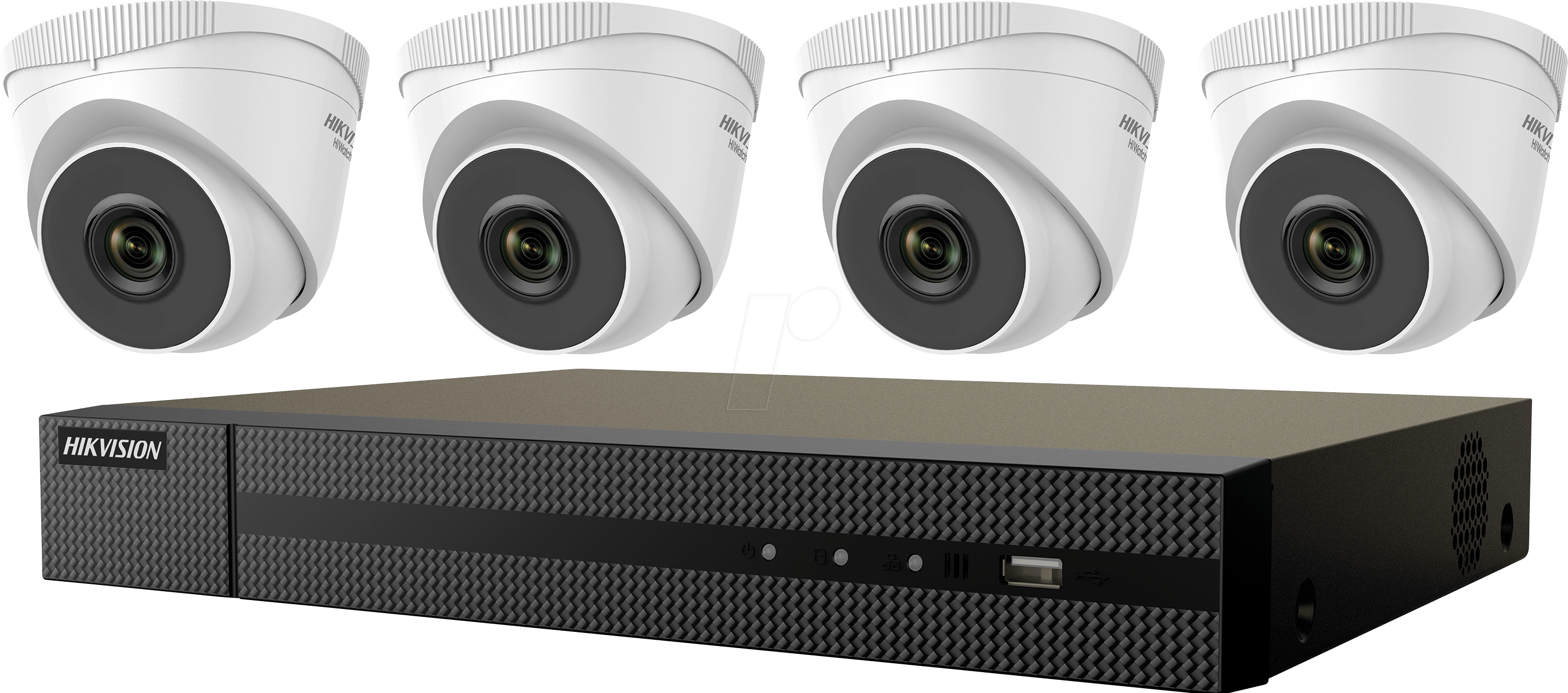 HIW HWK-N4142TH - Netzwerk-Videorekorder, Set inkl. 4 Kameras