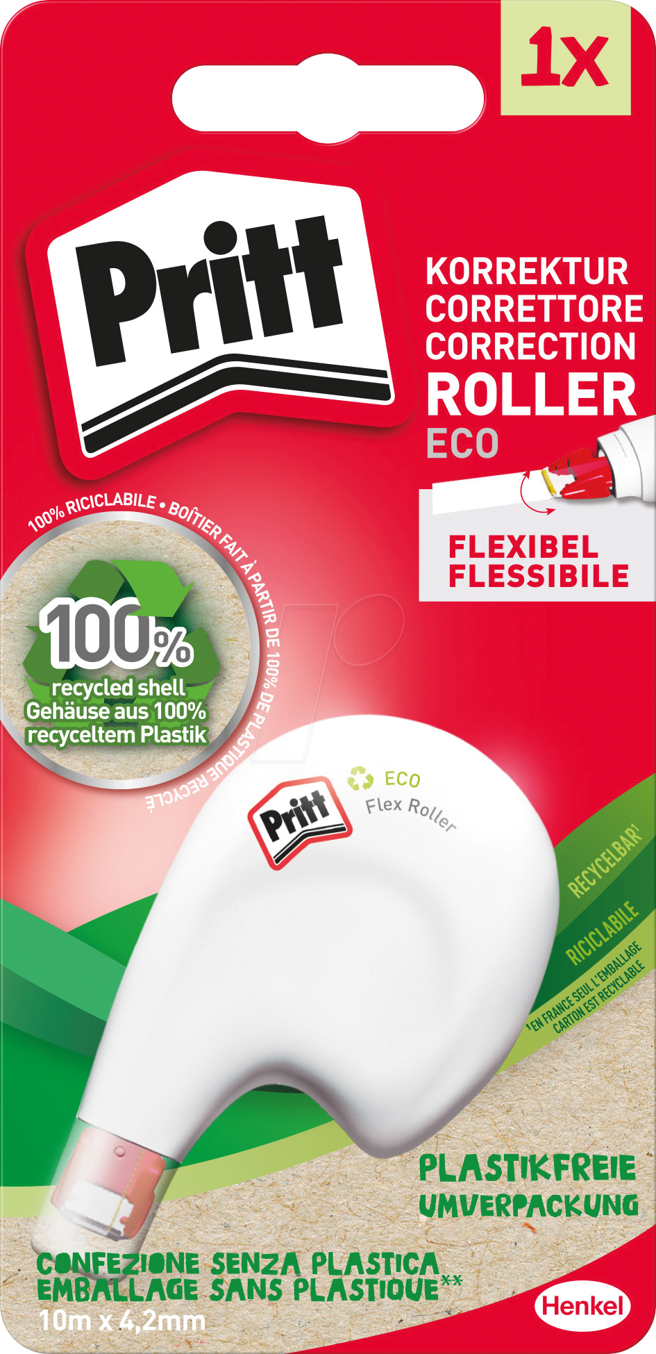 PRITT 9HPRKEB - Korrekturroller, 10 m x 4,2 mm