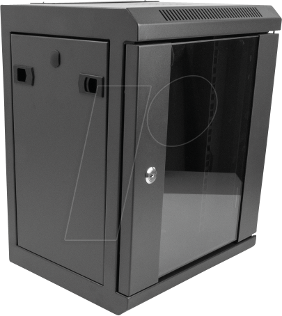 DELOCK 43418 - 10'' Netzwerkschrank, 8 HE, schwarz