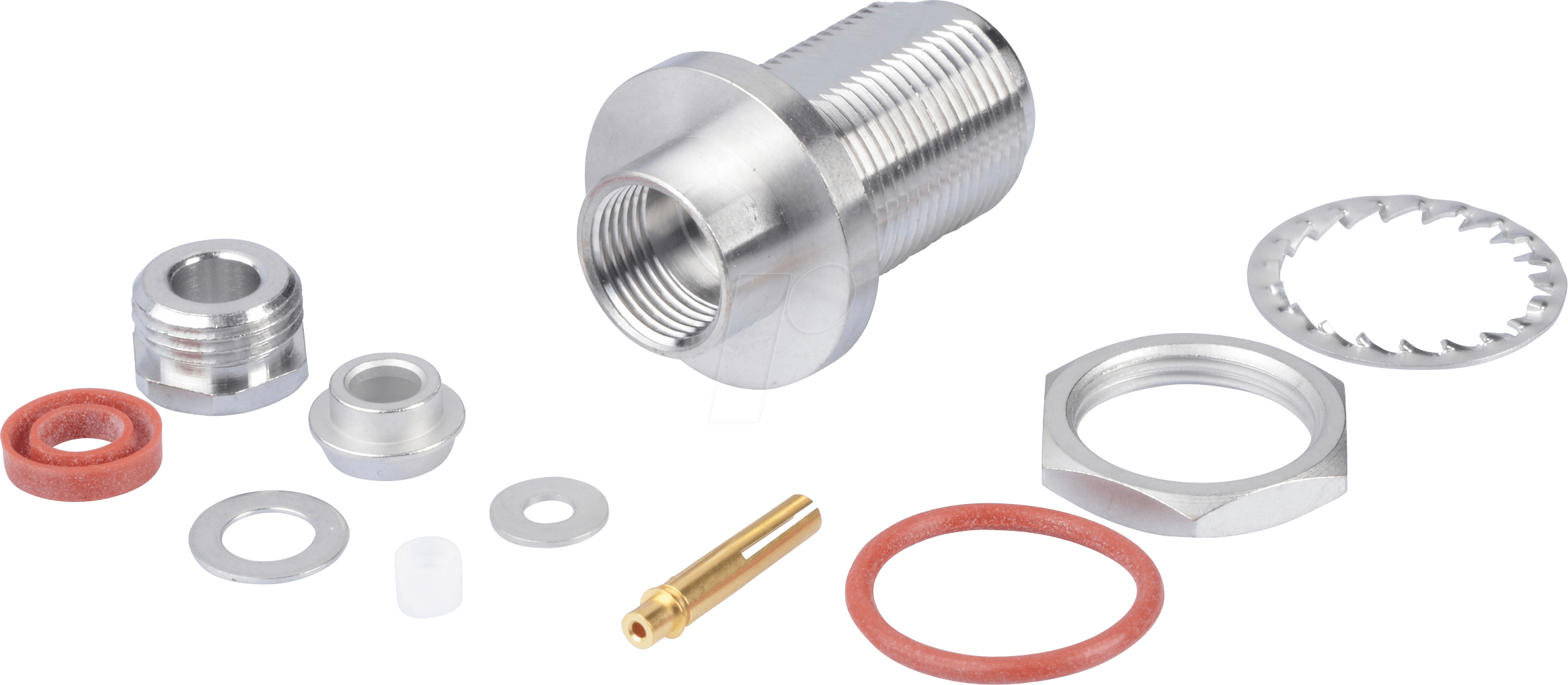 R 161 325 - N-Buchse, RG58/141, gerade, Einlochmontage