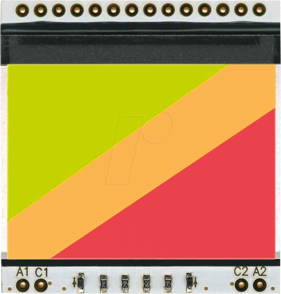 EA LED39X41-G - LED-Beleuchtung für EA DOGS102-6, 36 x 26 mm, rot / grün