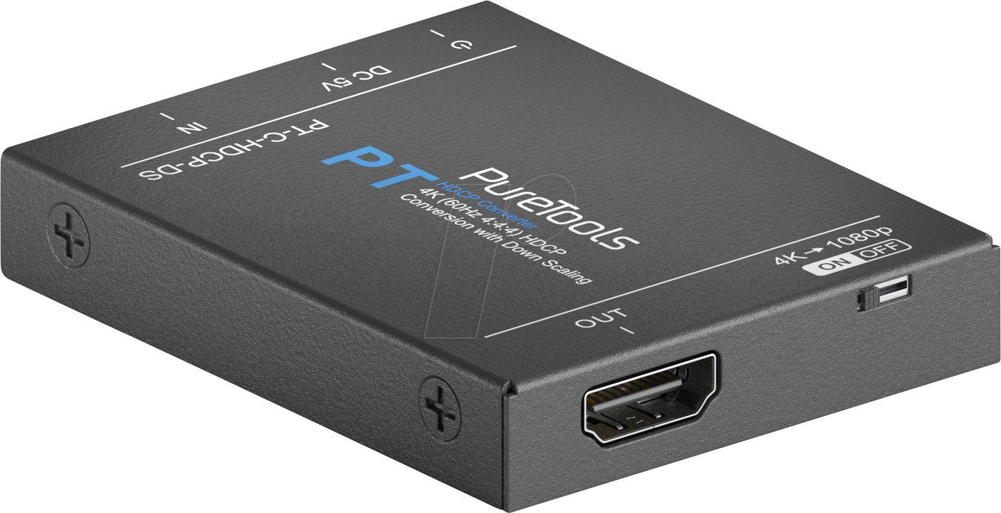 PURE PT-CHDCPDS - HDMI HDCP Konverter und Repeater, Downscaler, 4K 60 Hz 15 m
