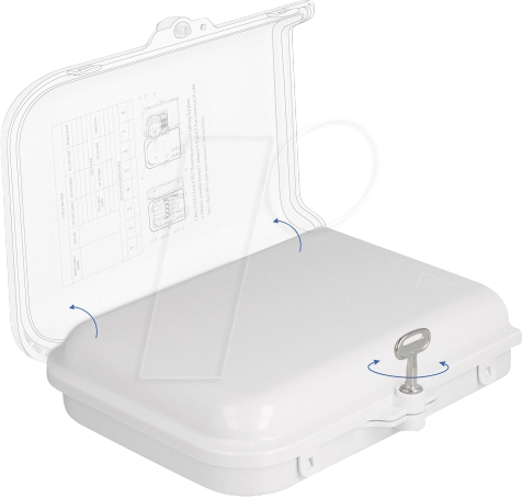 DELOCK 87902 - LWL Wandverteiler, IP65, 8 Port, weiß