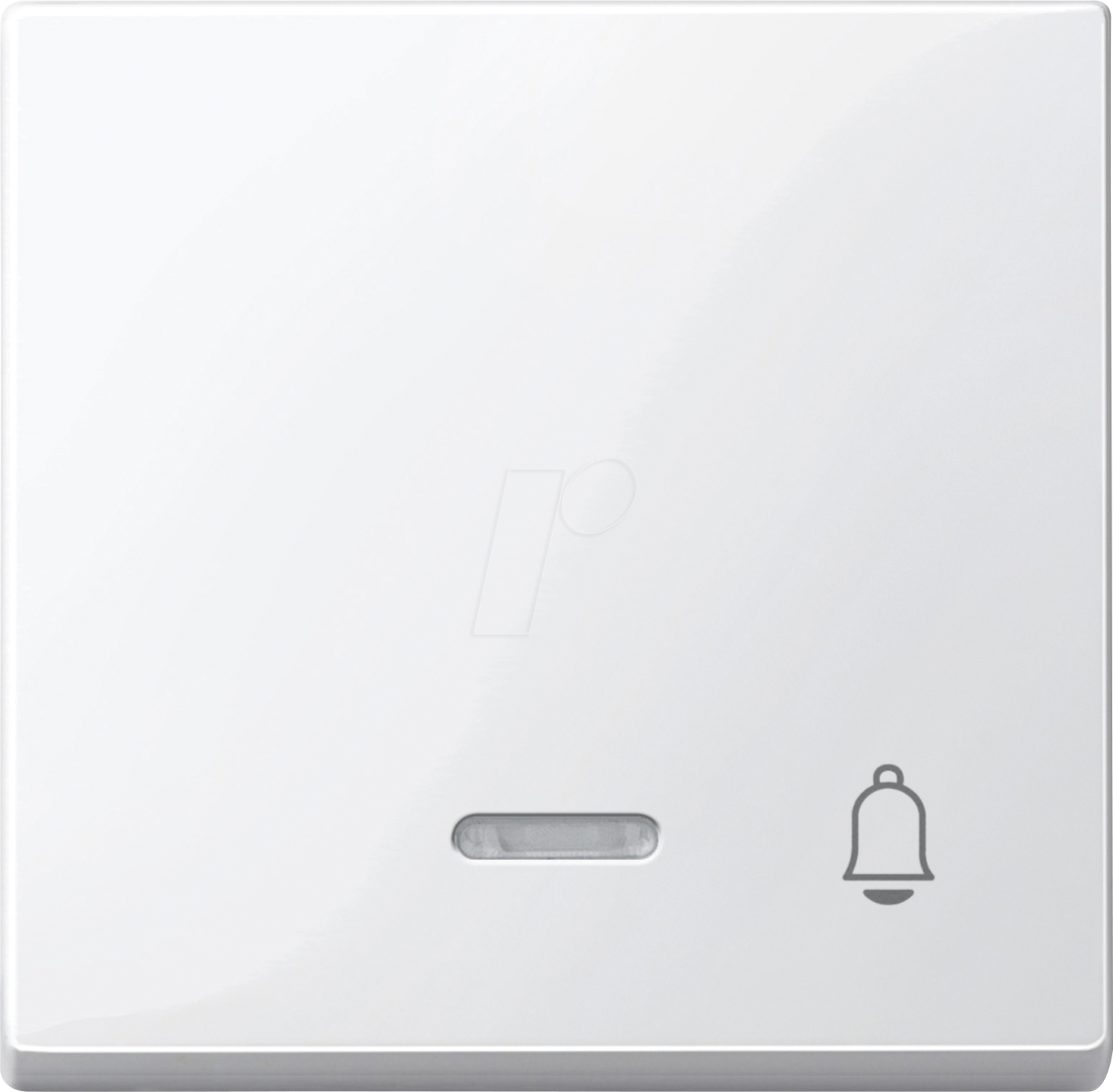 ME SM 435819 - System M, Wippe, Aufdruck Klingel, Fenster, polarweiß glänzend