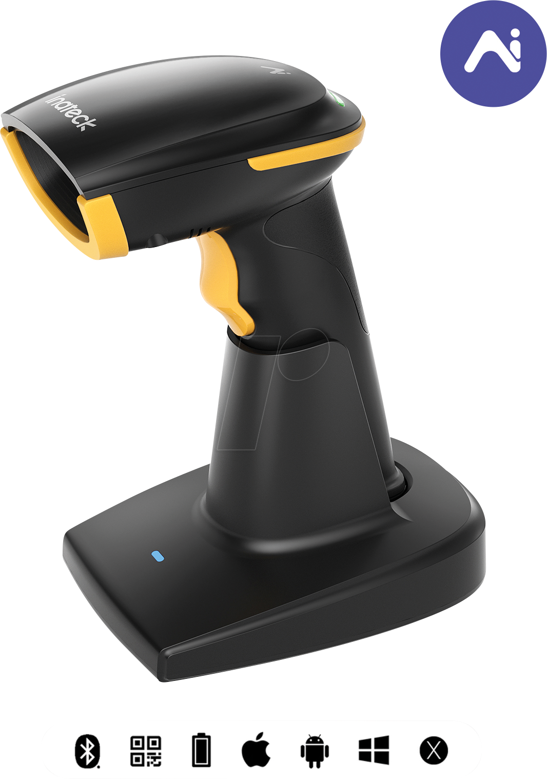 INATECK BCST36SW - Barcodescanner, 2D, Bluetooth/Funk/USB, schwarz