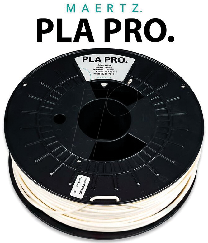 PMMA-1009-008 - Filament, PLA Pro Weiß 2,85 mm, 1 kg