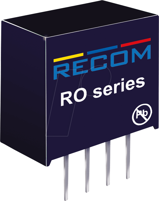Thumbnail - RO-3305S - DC/DC-Wandler 1 W, 3,3 Vin, Single, 5 Vout, 200 mA, SIL-4