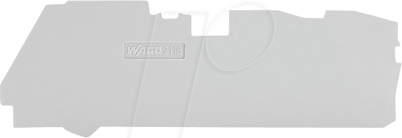 WAGO 2116-1391 - Abschluss- und Zwischenplatte, 1 mm, 3-Leiter-Klemmen, grau
