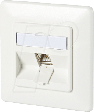 Thumbnail - BTR 130B11D11002 - Netzwerkdose CAT.6A 1 Port 180°M UP reinweiß