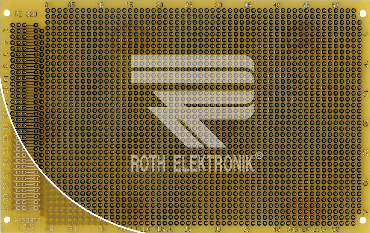 RE 320LF - Laborkarte FR4 RM 2,54 mm 32/64/96-pol.