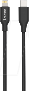FONTASTIC 462009 - Sync- & Ladekabel, USB Type-C -> Lightning, 1,2 m
