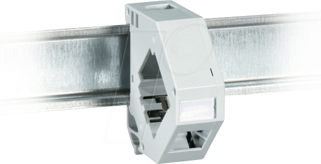 HUT RJ45 MODUL - 1-fach Modulhalter-Mont.auf Hutschiene,anreihb.