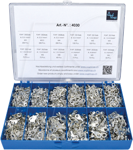 VT SORT 4030 - Sortiment Kabelschuhe , 0,5 - 6,0 mm², 1440-teilig