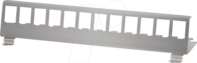 LOGILINK MP0076 - Hutschienenhalter für 12 Keystone Module, Edelstahl