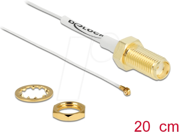 DELOCK 89052 - WLAN Kabel, SMA Buchse, MHF® 4 Stecker