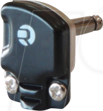 REAN RP2RCF-BAG - 6,35mm Klinkenstecker Mono 2-polig gewinkelt, schwarzes Gehäuse