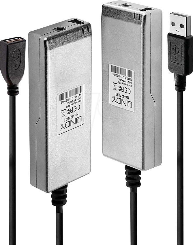 LINDY 42702 - USB 2.0 Extender, USB-A, LWL-LC, bis 200 m
