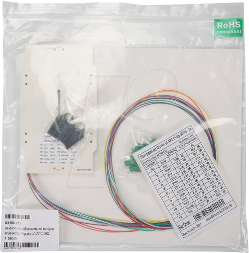 Thumbnail - EFB 53100206 - Spleißkassette, bestückt, Pigtails LC OM5