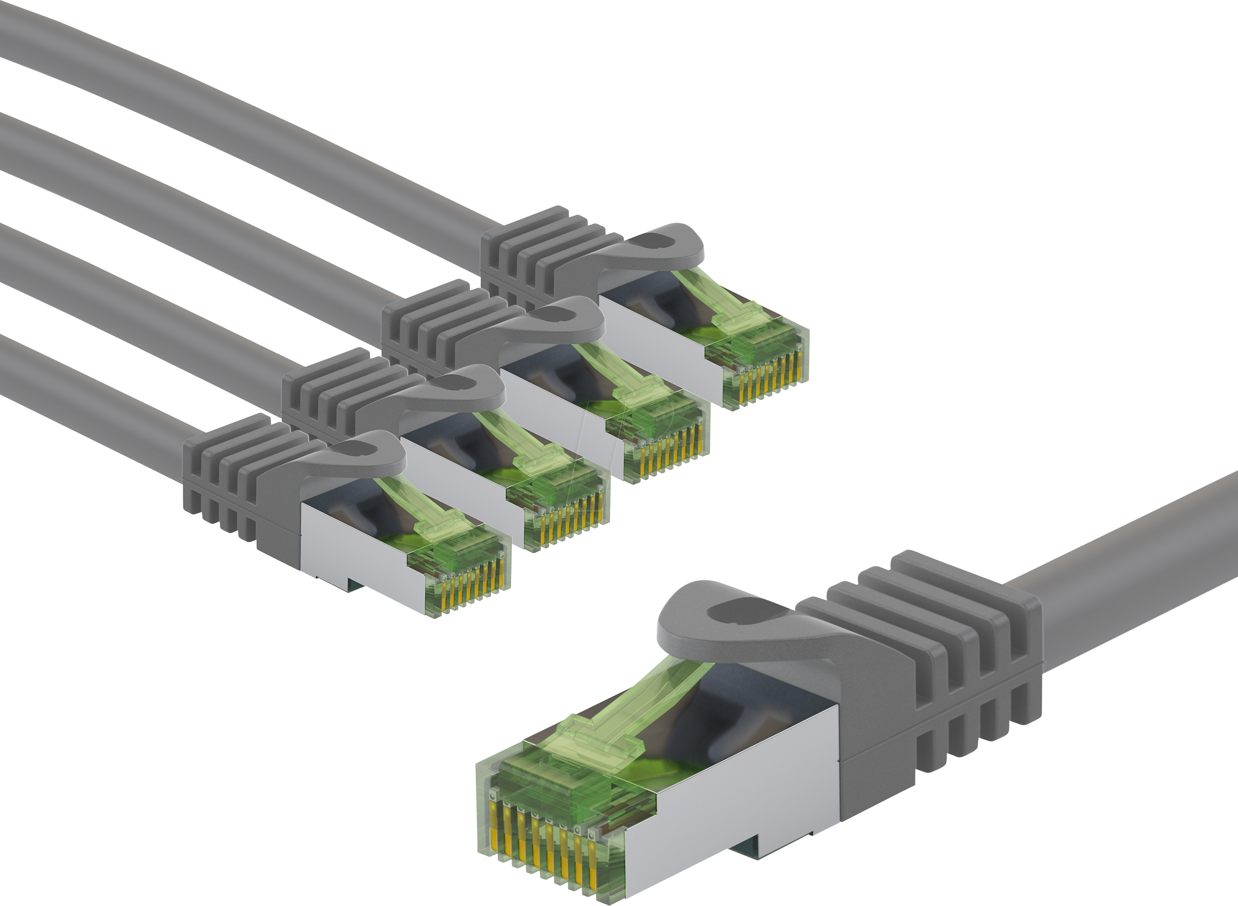 GOOBAY 69760 - Patchkabel Cat.8.1 S/FTP (PiMF), 1 m, grau 5 Stück