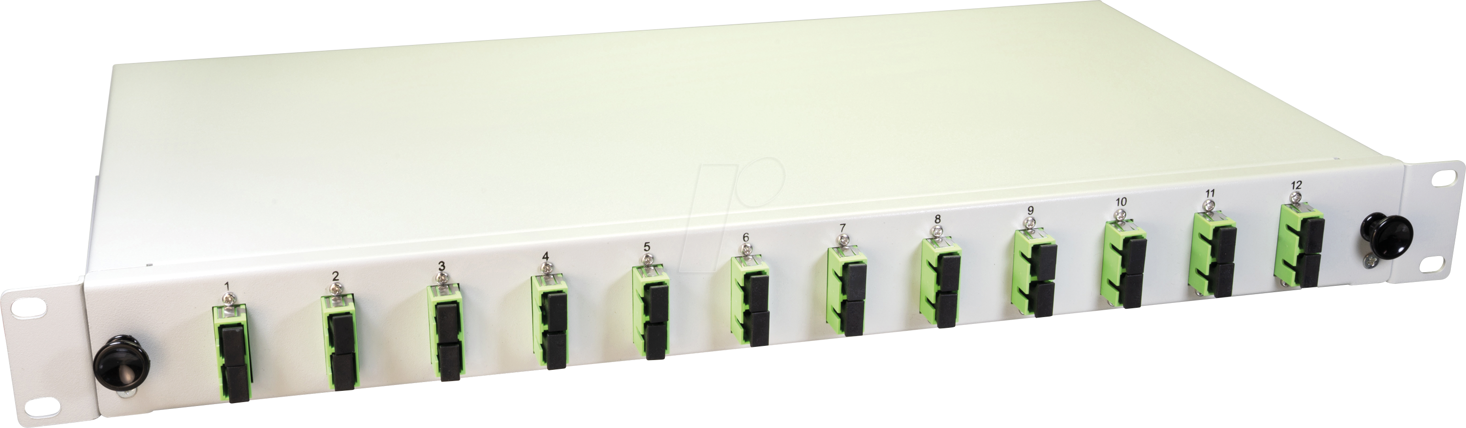 LW 24E09OS2DSCA - 19'' LWL Spleißbox, 12x SC/APC Duplex OS2, 1HE