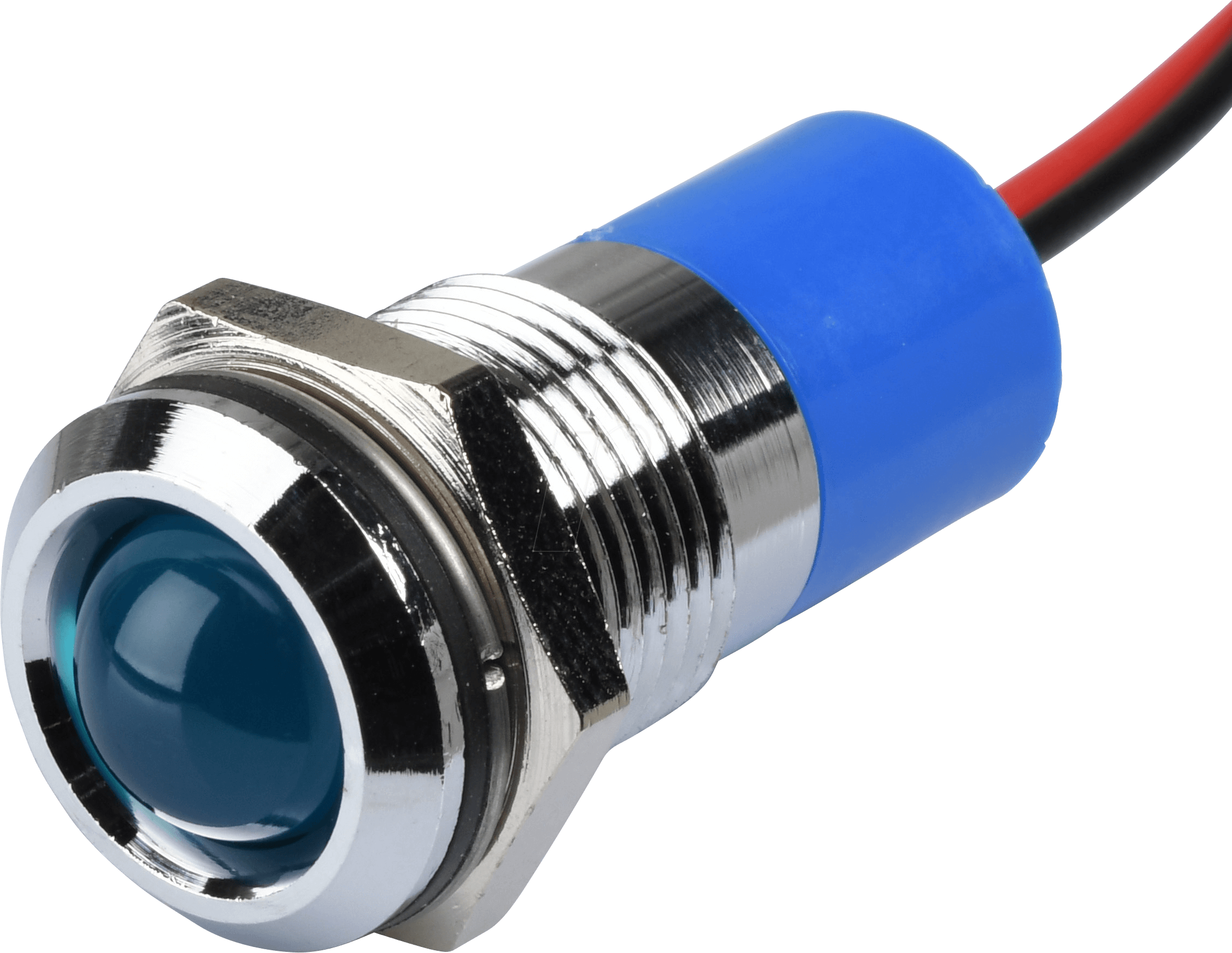 APM Q14P3C B24E - LED-Signalleuchte, blau, 24 V, Ø 14 mm, vorstehend, bedrahtet