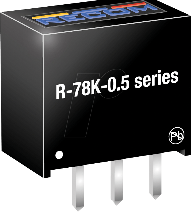 R-78K90-05 - DC/DC-Wandler R-78, 12-36 Vin, Single, 9 Vout, 500 mA, SIP3