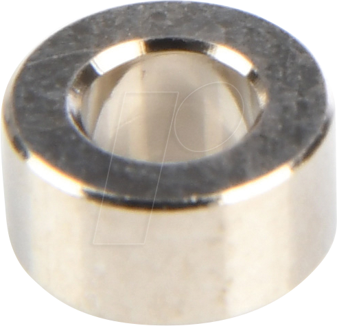 DKM 3MM - Distanzhülsen, Messing vernickelt, 3 mm