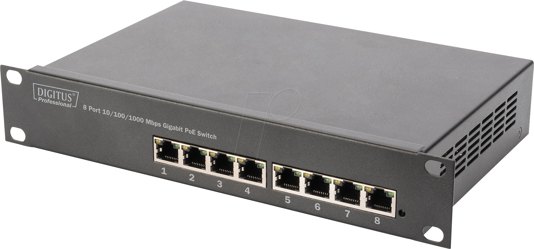 DIGITUS DN-95317 - Switch, 8-Port, Gigabit Ethernet, PoE