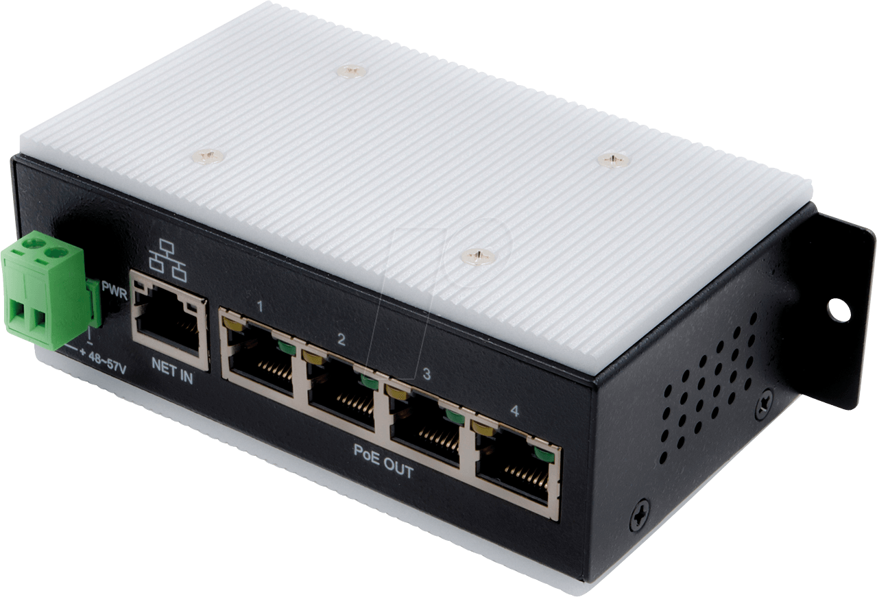 EXSYS EX-6100POE - Switch, 5-Port, Gigabit Ethernet, PoE