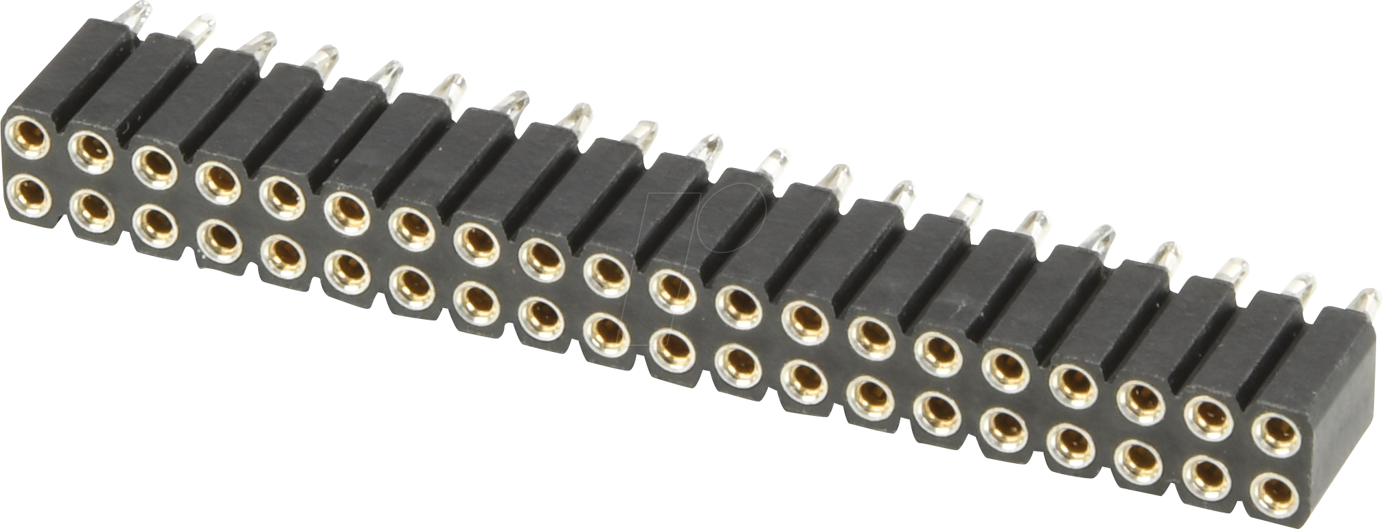 W+P 153PF-040-2 - Präzisionsbuchsenleiste , gerade, RM 2,54, H: 7,0mm, 2x20-polig